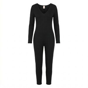 Smash + Tess The Friday Romper Long Sleeve Happy Hour Jumpsuit Midnight Black M